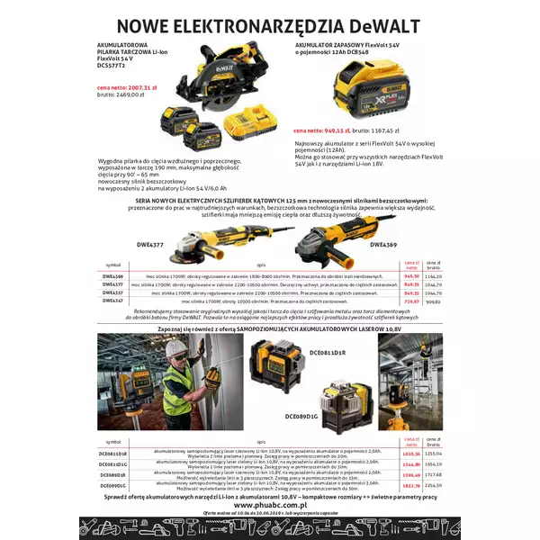 gazetka promocja wiosenna Dewalt 2019