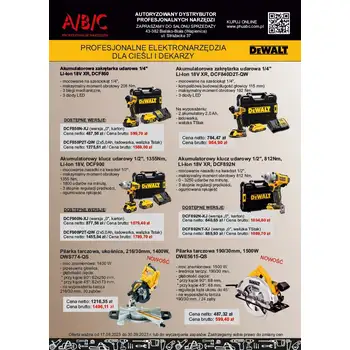 Ulotki Targi cieśli DeWALT i Makita