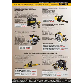 Ulotki Targi cieśli DeWALT i Makita