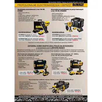 Ulotki Targi cieśli DeWALT i Makita