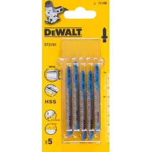 brzeszczoty do wyrzynarek 76mm do cięcia metalu 5szt. DeWalt [DT2161-QZ]