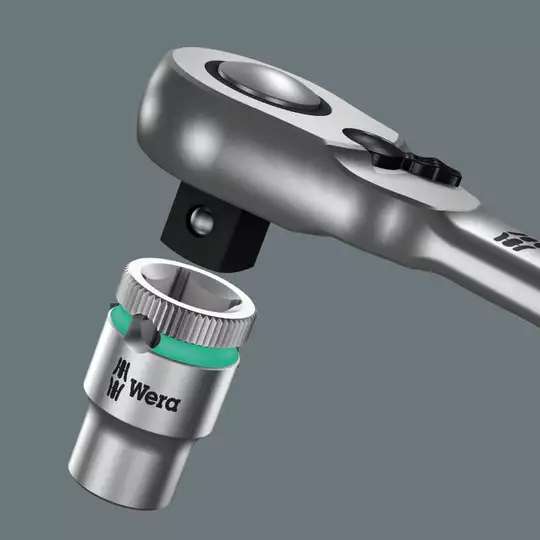 klucz grzechotka 3/8", 72 zęby, 222mm, Zyklop Metal 8004 B Wera [05004034001]