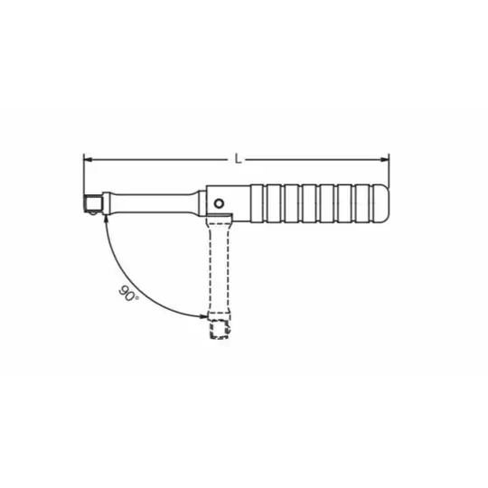 pokrętło łamane 3/8" 170mm [3769H]