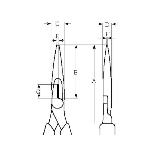 szczypce ERGO z końcówkami półokrągłymi 160mm [2430G-160]