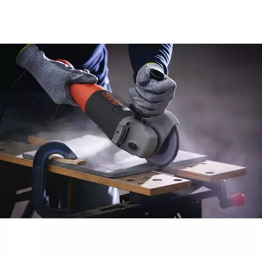 szlifierka kątowa 1200W; 125mm, walizka, Black&amp;Decker [KG1202K]