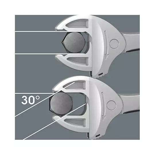 Samonastawny klucz regulowany Joker S, 154mm, rozstaw szczęk 10-13mm, serii Jokwe 6004, WERA [05020100001]