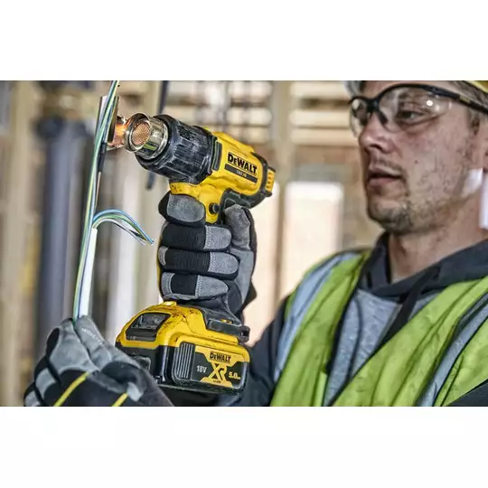akumulatorowa, dwuzakresowa opalarka z końcówkami, 18V Li-Ion, DeWalt [DCE530N-XJ]