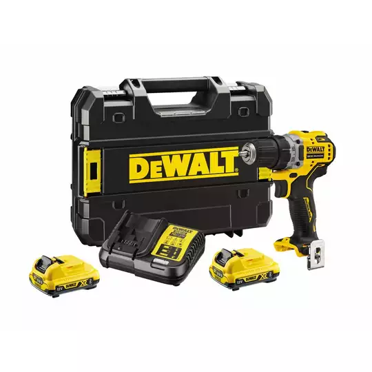 akumulatorowa wiertarko-wkrętarka, 12V Li-Ion 2x2,0Ah w walizce TStak DeWALT [DCD701D2]