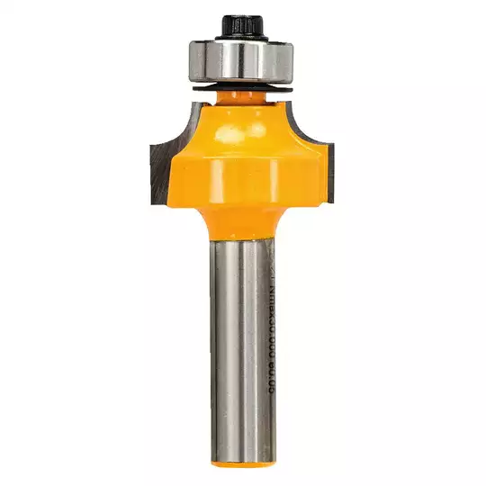 frez HM zaokrąglający z łożyskiem, promień freza 5mm, trzpień 8mm, DeWalt [DT90013-QZ]