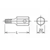 końcówka udarowa 22mm do śrub z gniazdem Torx, T100, KOKEN [107-22 T100]