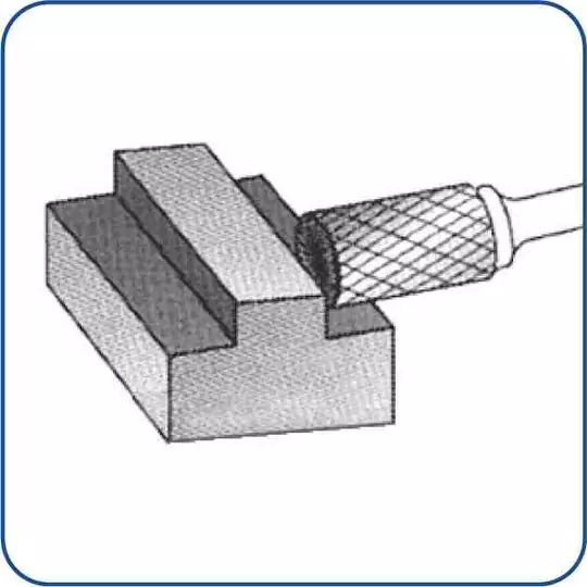 pilnik obrotowy/ frez cylindryczny, z uzębieniem czołowym ZYA-S Alpen [0778606106100]
