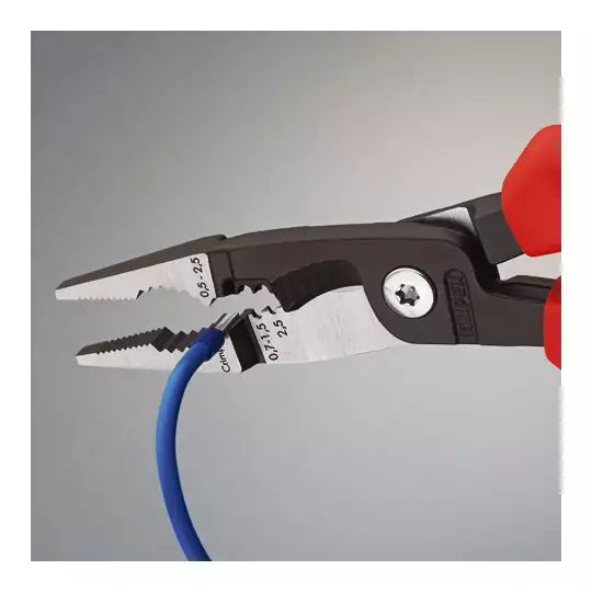 szczypce 6-cio funkcyjne dla elektroinstalatorów z blokadą Knipex [13 91 200]