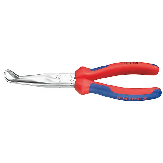 szczypce bardzo długie, półokrągłe, odgięte, 200mm, rękojeść wielokomponentową, Knipex [38 95 200]