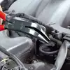 szczypce bardzo długie, półokrągłe, odgięte, 200mm, rękojeść z tworzywa, Knipex [38 21 200]