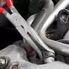 szczypce bardzo długie, półokrągłe, odgięte, 200mm, rękojeść z tworzywa, Knipex [38 91 200]