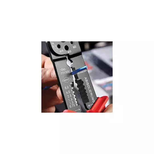 szczypce do zagniatania, zakres 0,5-6mm², Knipex [97 21 215]