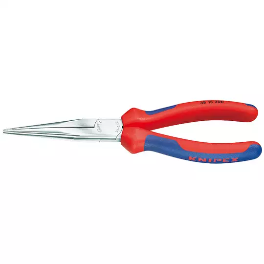 szczypce półokrągłe bardzo długie 200mm, rękojeść wielokomponentowa, Knipex [38 15 200]
