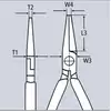 szczypce półokrągłe bardzo długie 200mm, rękojeść z tworzywa, Knipex [38 11 200]