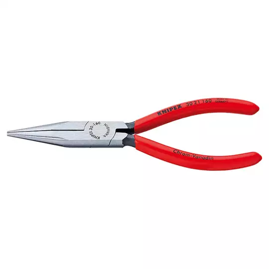 szczypce półokrągłe wydłużone 140mm, rękojeść z tworzywa, Knipex [30 21 140]