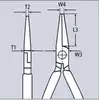 szczypce półokrągłe wydłużone 160mm, rękojeść wielokomponentowa, Knipex [30 25 160]