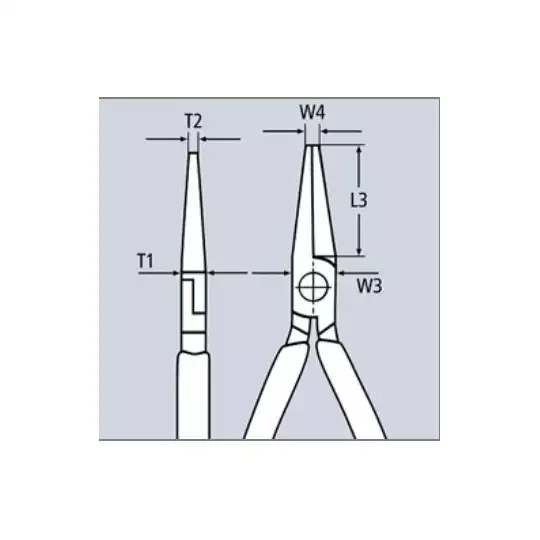 szczypce półokrągłe wydłużone 160mm, rękojeść wielokomponentowa, Knipex [30 25 160]