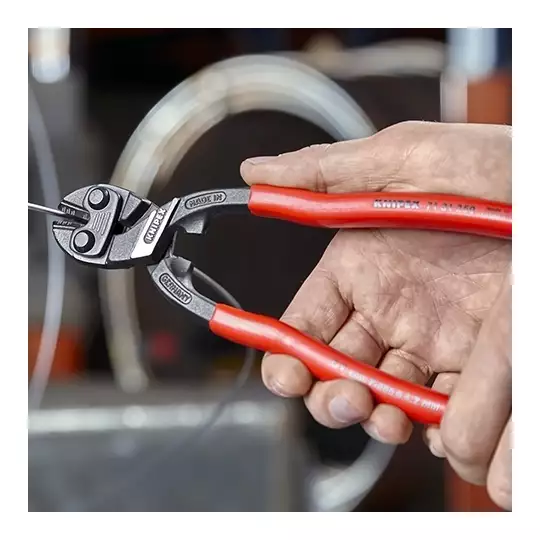 szczypce przegubowe odgięte 20º CoBolt do cięcia drutu ze sprężyną, długość 200mm, Knipex [71 22 200]