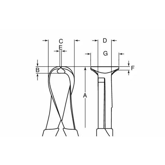 szczypce tnące czołowe 160 mm BAHCO [527 D-160]