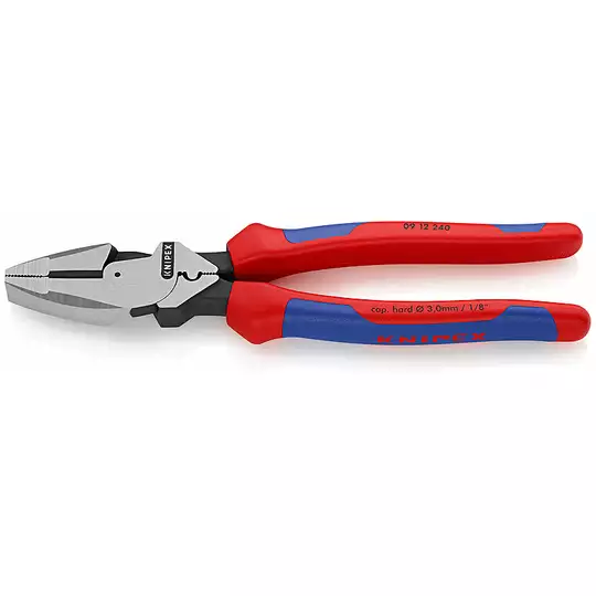 szczypce uniwersalne, kombinerki typ amerykański, "Lineman's" 240mm Knipex [09 12 240]