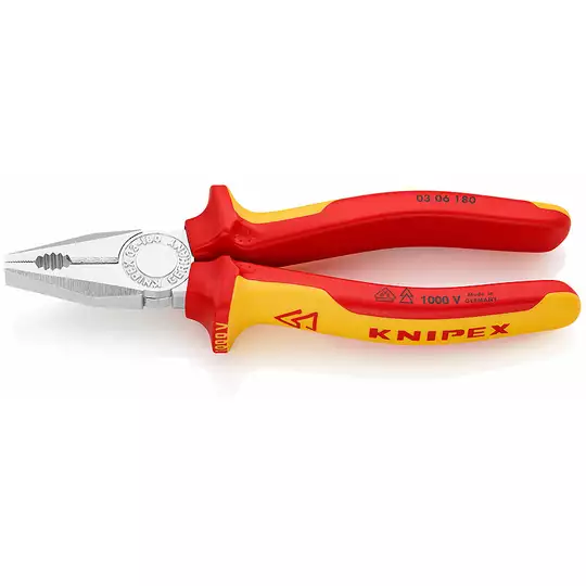 szczypce uniwersalne, kombinerki w izolacji VDE 200mm Knipex [03 06 200]