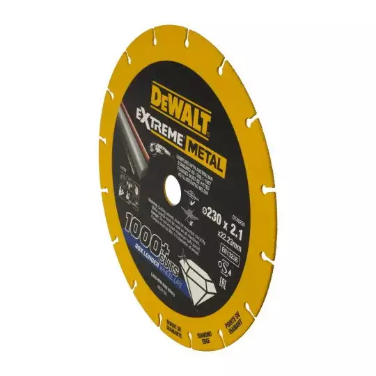 tarcza diamentowa do cięcia stali, 230/22,23/2,1mm, serii EXTREME® METAL, DeWalt [DT40255]