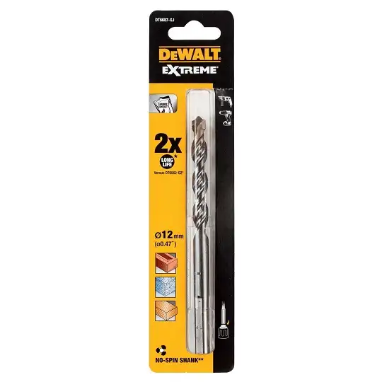 wiertło widiowe do betonu z uchwytem cylindrycznym EXTREME, 2-krawędziowe, 12-150/100mm, DeWalt [DT6687-XJ]