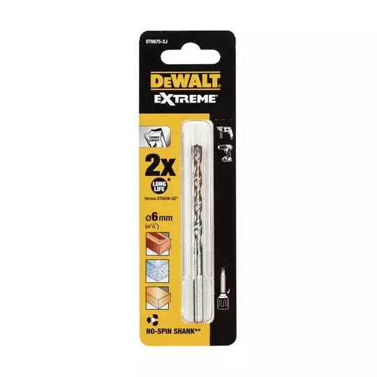 wiertło widiowe do betonu z uchwytem cylindrycznym EXTREME, 2-krawędziowe, 6-100/60mm, DeWalt [DT6675-XJ]