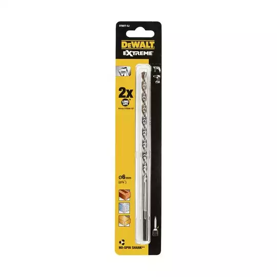 wiertło widiowe do betonu z uchwytem cylindrycznym EXTREME, 2-krawędziowe, 6-200/150mm, DeWalt [DT6677-XJ]