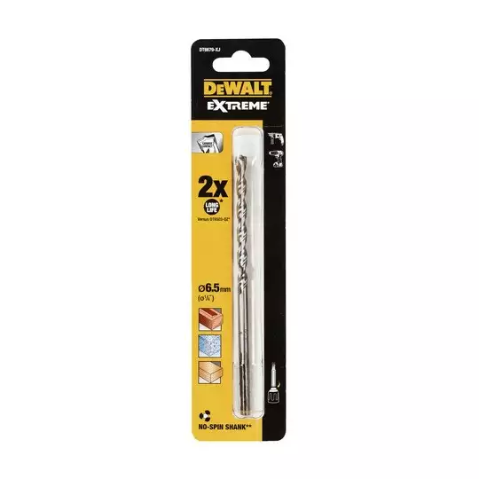 wiertło widiowe do betonu z uchwytem cylindrycznym EXTREME, 2-krawędziowe, 6,5-150/100mm, DeWalt [DT6679-XJ]