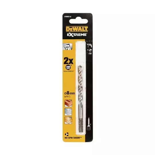 wiertło widiowe do betonu z uchwytem cylindrycznym EXTREME, 2-krawędziowe, 8-120/80mm, DeWalt [DT6682-XJ]