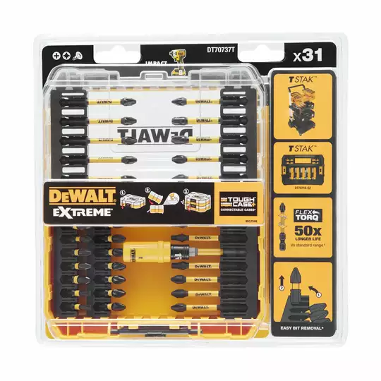 zestaw 31 szt. końcówek udarowych 1/4" IMPACT TORSION EXTREME, DeWALT [DT70737T]