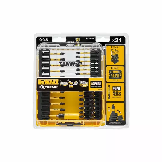 zestaw 31 szt. końcówek udarowych 1/4" IMPACT TORSION EXTREME, DeWALT [DT70739T]