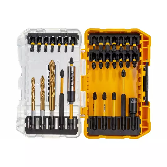 zestaw 32 szt. końcówek udarowych 1/4" IMPACT TORSION EXTREME + wiertła, SMALL TOUGH CASE+, DeWALT [DT70741T-QZ]