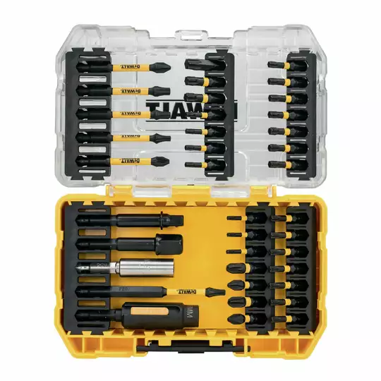 zestaw 37 szt. końcówek udarowych 1/4" IMPACT TORSION EXTREME + okulary, DeWALT [DT70733T]