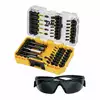 zestaw 37 szt. końcówek udarowych 1/4" IMPACT TORSION EXTREME + okulary, DeWALT [DT70733T]