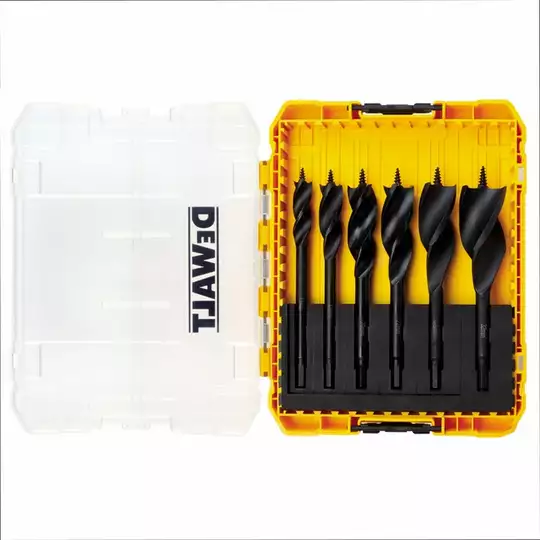 zestaw 6 szt. wierteł do drewna, Medium Tough Case, DeWALT [DT90238]
