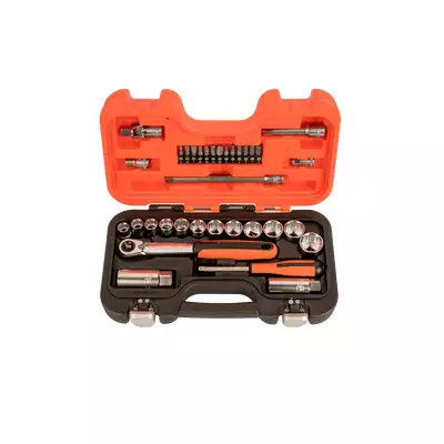 zestaw kluczy nasadowych 3/8'' i końcówek 1/4", 34 szt. BAHCO [S330] (1)