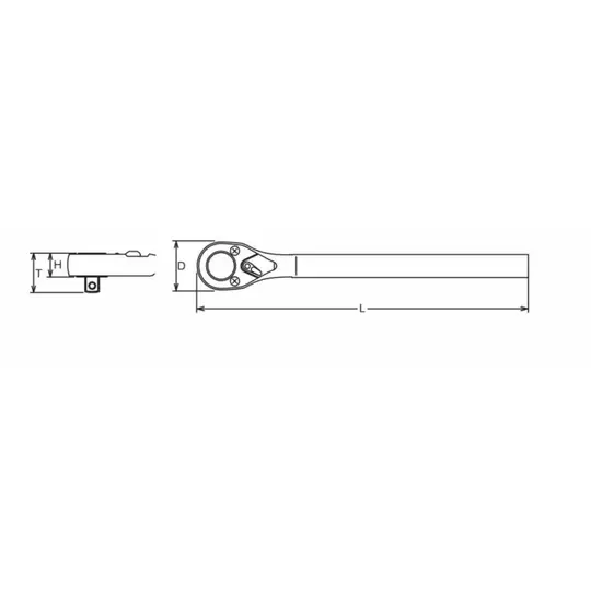 grzechotka ręczna 3/4", 10 zębów, 1000mm, KOKEN [6749-1000]