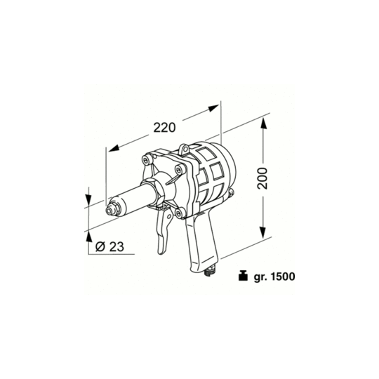 nitownica pneumatyczna do nitów zrywalnych 4,8mm [RAC83/95]