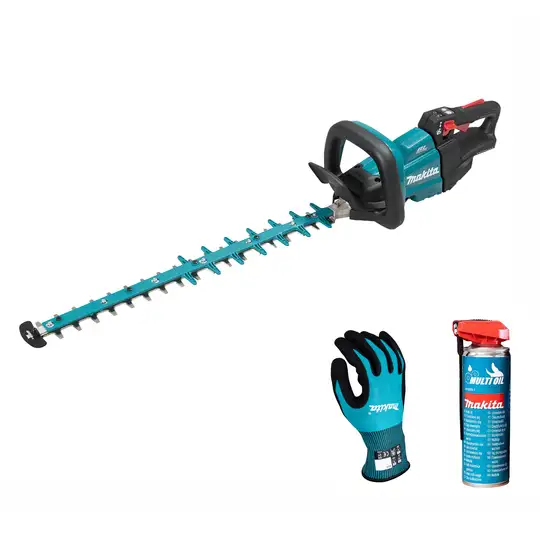 Akumulatorowe nożyce do żywopłotu 18V Li-Ion, długość cięcia 60cm, Makita [DUH602Z] + Gratis rękawice i olej