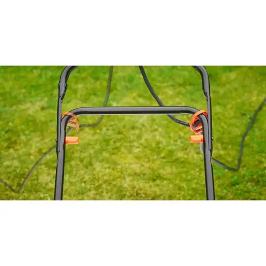 Kosiarka elektryczna 38 cm, 1600W, uchwyt EasySteer, schowek na przewód Black+Decker [BEMW471ES-QS]  
