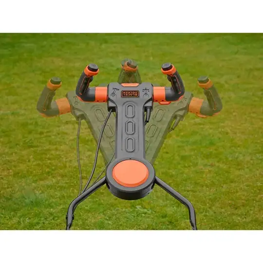 Kosiarka elektryczna 38 cm, 1600W, uchwyt EasySteer, schowek na przewód Black+Decker [BEMW471ES-QS]  