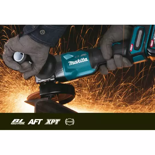 akumulatorowa szlifierka kątowa 125mm, 40V max Li-Ion, 2x4,0Ah, serii XGT Makita [GA005GM201]