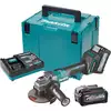 akumulatorowa szlifierka kątowa 125mm, 40V max Li-Ion, 2x4,0Ah, serii XGT Makita [GA005GM201] + latarka i czapka 