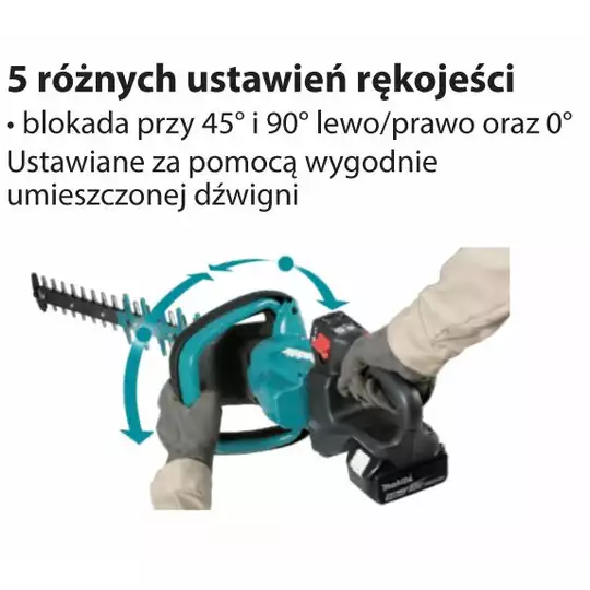 akumulatorowe nożyce do żywopłotu 18V Li-Ion 2x5,0Ah, długość cięcia 60cm, Makita [DUH602RT] 